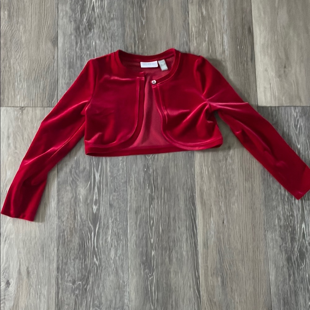 Children’s place Red Long Sleeve Cropped Jacket girls 7/8